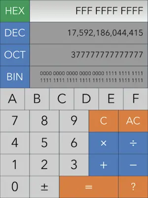 Hex,Dec,Oct,Bin(Dev Calc) android App screenshot 2