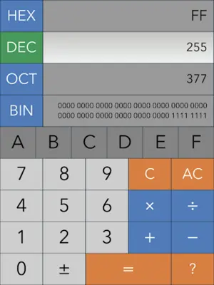 Hex,Dec,Oct,Bin(Dev Calc) android App screenshot 3