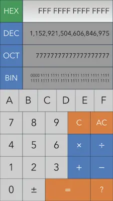 Hex,Dec,Oct,Bin(Dev Calc) android App screenshot 6