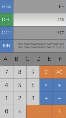 Hex,Dec,Oct,Bin(Dev Calc) android App screenshot 7